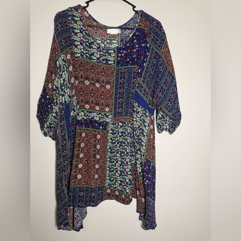 Colorful Patchwork Women's Blouse